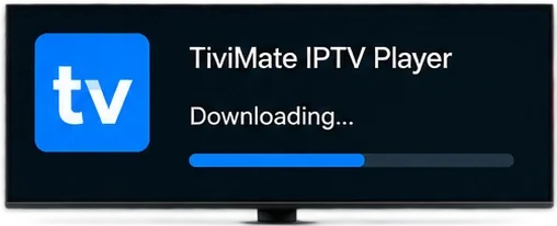 TiviMate IPTV Player downloading on a Firestick